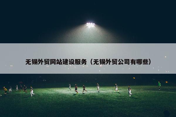 无锡外贸网站建设服务（无锡外贸公司有哪些）