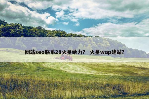 网站seo联系28火星给力？ 火星wap建站？