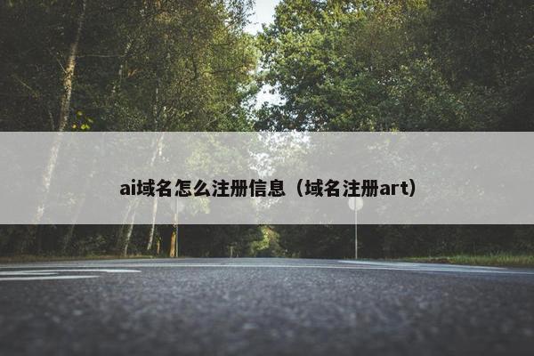 ai域名怎么注册信息（域名注册art）