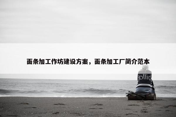 面条加工作坊建设方案，面条加工厂简介范本