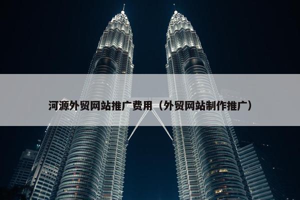 河源外贸网站推广费用（外贸网站制作推广）
