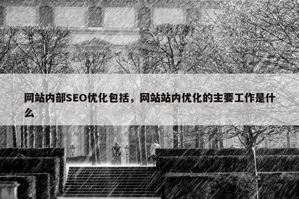 网站内部SEO优化包括，网站站内优化的主要工作是什么