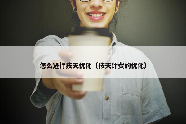 怎么进行按天优化（按天计费的优化）