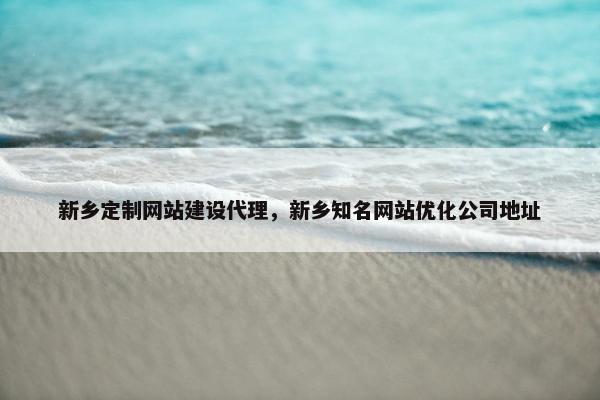 新乡定制网站建设代理，新乡知名网站优化公司地址