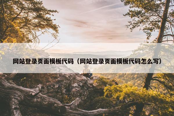 网站登录页面模板代码（网站登录页面模板代码怎么写）