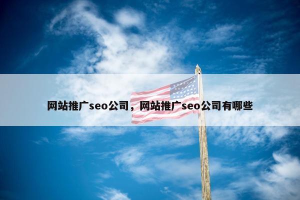 网站推广seo公司，网站推广seo公司有哪些