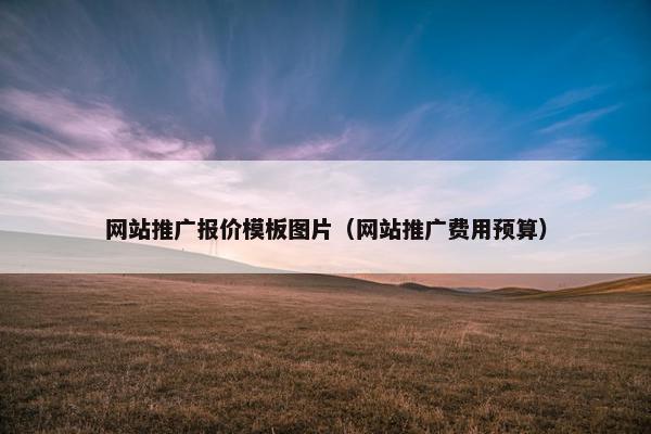 网站推广报价模板图片（网站推广费用预算）