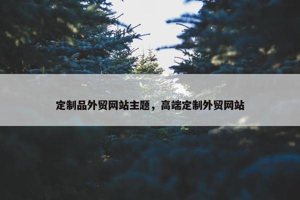 定制品外贸网站主题，高端定制外贸网站