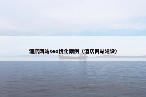 酒店网站seo优化案例（酒店网站建设）