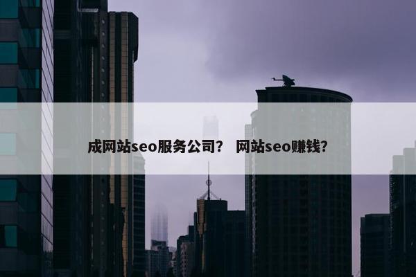 成网站seo服务公司？ 网站seo赚钱？