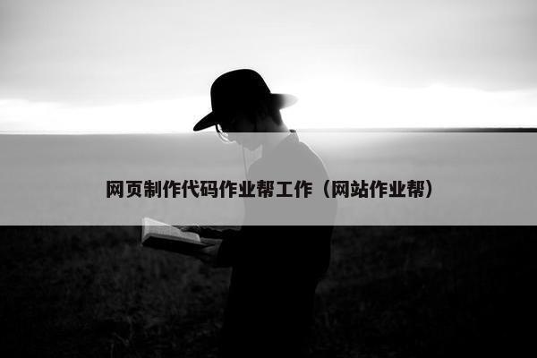 网页制作代码作业帮工作（网站作业帮）