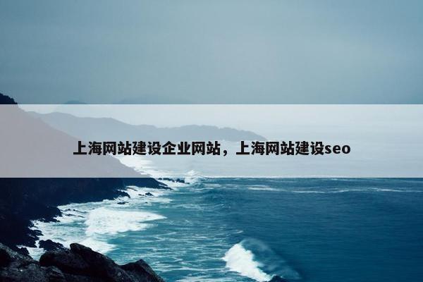 上海网站建设企业网站，上海网站建设seo