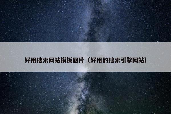 好用搜索网站模板图片（好用的搜索引擎网站）