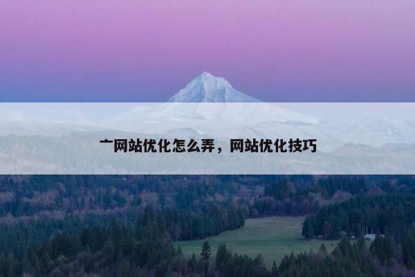 亠网站优化怎么弄，网站优化技巧