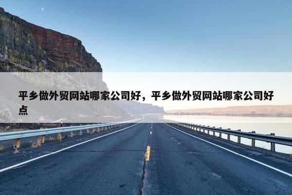 平乡做外贸网站哪家公司好，平乡做外贸网站哪家公司好点