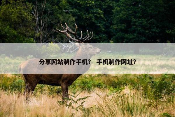 分享网站制作手机？ 手机制作网址？