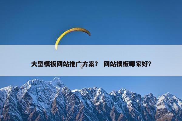 大型模板网站推广方案？ 网站模板哪家好？