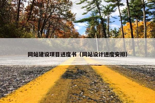 网站建设项目进度书（网站设计进度安排）