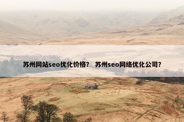 苏州网站seo优化价格？ 苏州seo网络优化公司？