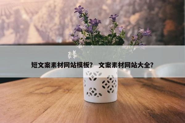 短文案素材网站模板？ 文案素材网站大全？