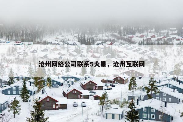 沧州网络公司联系5火星，沧州互联网