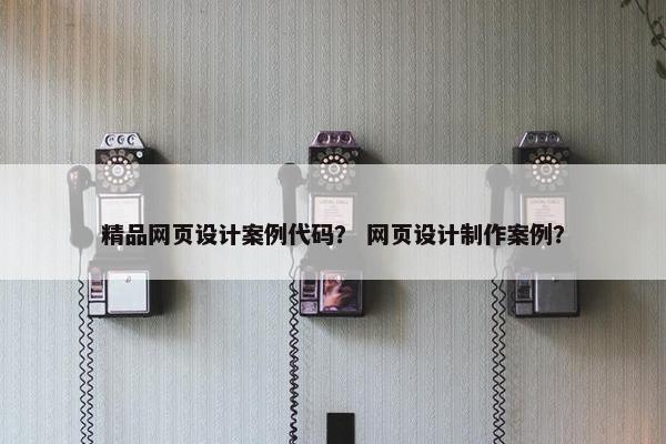精品网页设计案例代码？ 网页设计制作案例？