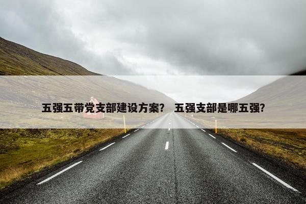 五强五带党支部建设方案？ 五强支部是哪五强？