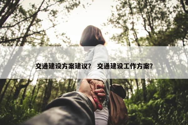 交通建设方案建议？ 交通建设工作方案？