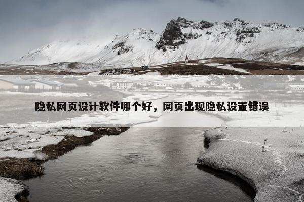 隐私网页设计软件哪个好，网页出现隐私设置错误