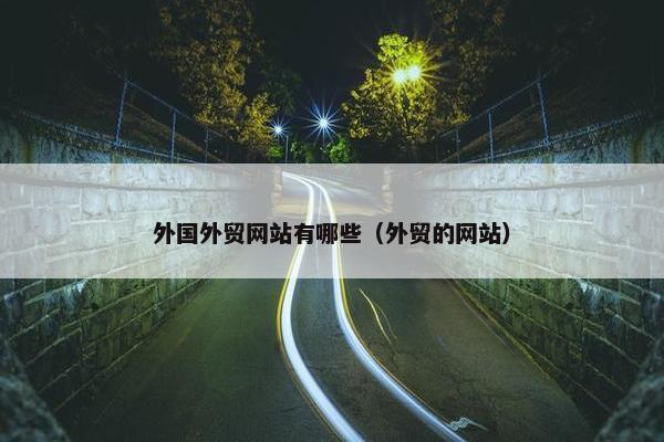 外国外贸网站有哪些（外贸的网站）