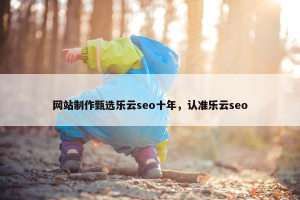 网站制作甄选乐云seo十年，认准乐云seo