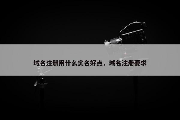 域名注册用什么实名好点，域名注册要求
