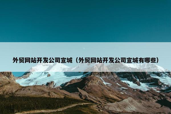 外贸网站开发公司宣城（外贸网站开发公司宣城有哪些）