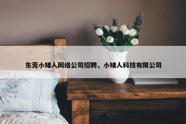 东莞小矮人网络公司招聘，小矮人科技有限公司