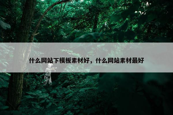 什么网站下模板素材好，什么网站素材最好