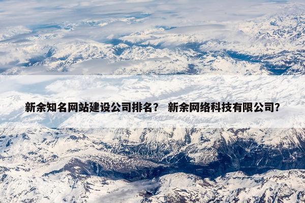 新余知名网站建设公司排名？ 新余网络科技有限公司？