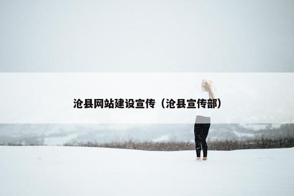沧县网站建设宣传（沧县宣传部）