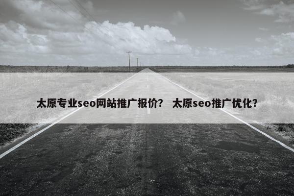 太原专业seo网站推广报价？ 太原seo推广优化？