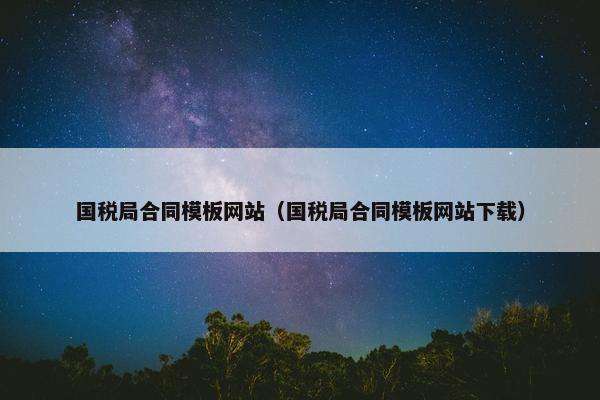 国税局合同模板网站（国税局合同模板网站下载）