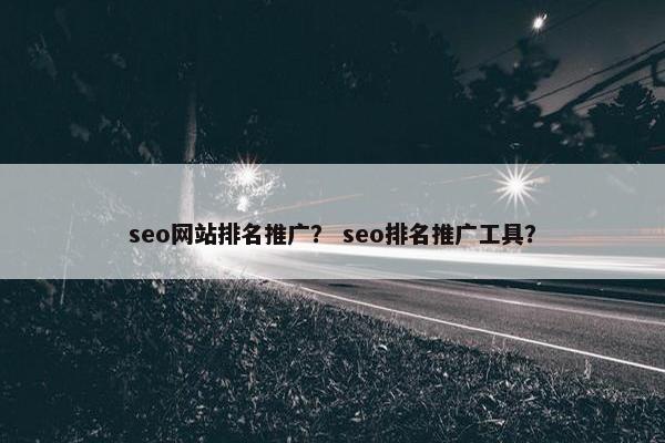 seo网站排名推广？ seo排名推广工具？