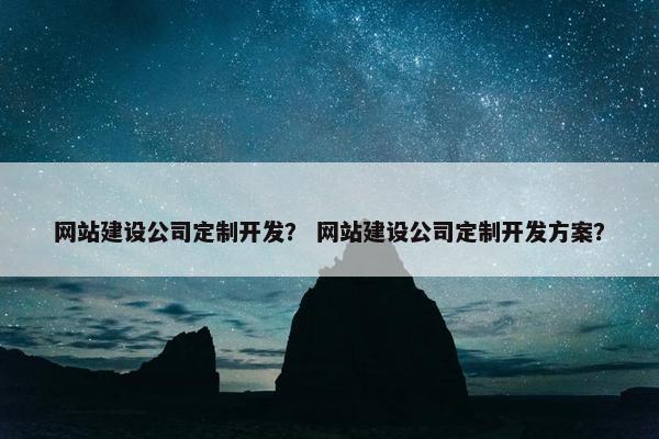 网站建设公司定制开发？ 网站建设公司定制开发方案？