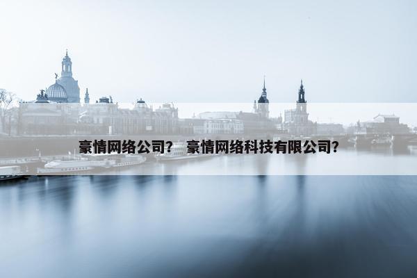 豪情网络公司？ 豪情网络科技有限公司？