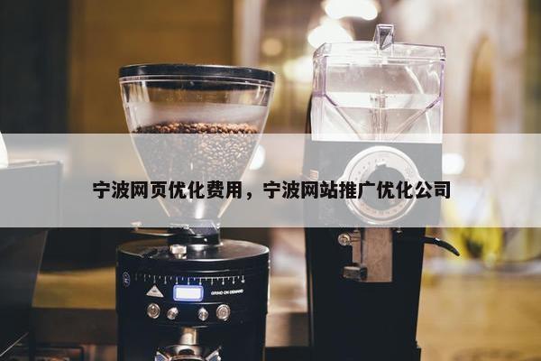 宁波网页优化费用，宁波网站推广优化公司