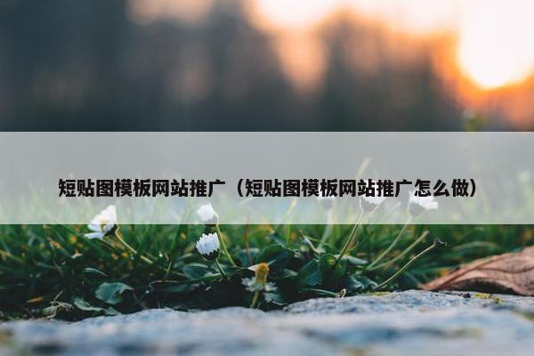 短贴图模板网站推广（短贴图模板网站推广怎么做）
