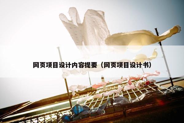 网页项目设计内容提要（网页项目设计书）