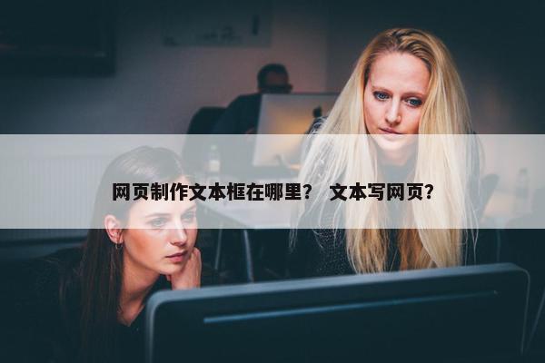 网页制作文本框在哪里？ 文本写网页？