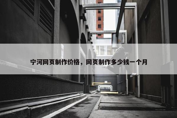 宁河网页制作价格，网页制作多少钱一个月