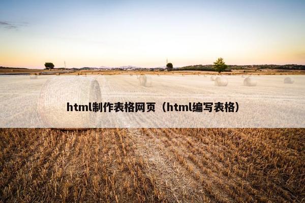 html制作表格网页（html编写表格）
