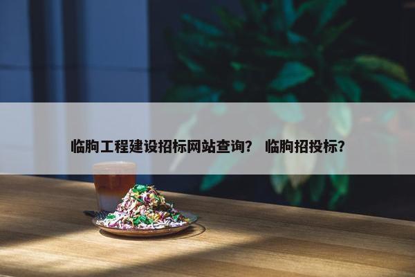 临朐工程建设招标网站查询？ 临朐招投标？