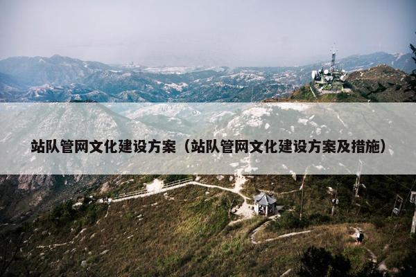 站队管网文化建设方案（站队管网文化建设方案及措施）